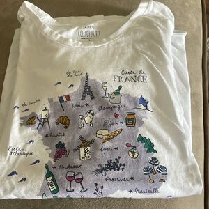 J Crew France Collector Tee sz L